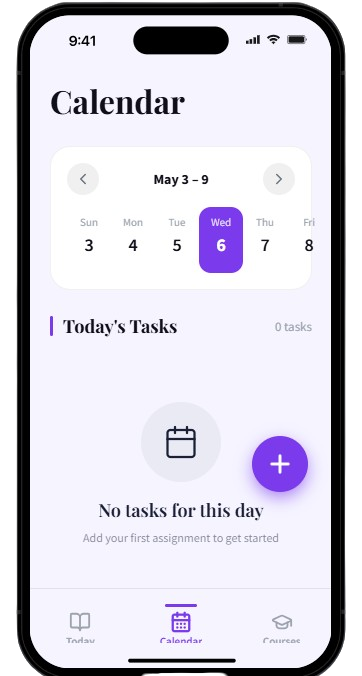 Study Owl calendar view